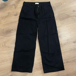 Black wide leg size 30 NWT oak+fort jeans high rise